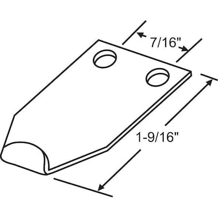 Strybuc Sash Lock Keeper Gray 900-9744